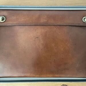 Restoration Hardware Tan Leather Banker’s bag/ Men clutch